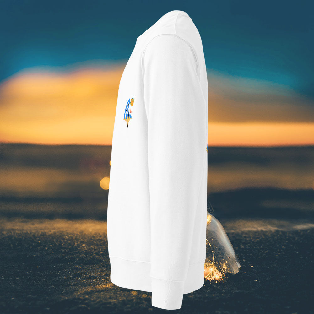 "Surf God" - Eco Sweatshirt - Unisex - White