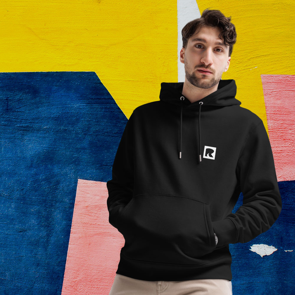 "Breaking Free" - Eco Hoodie - Unisex - Navy/Black