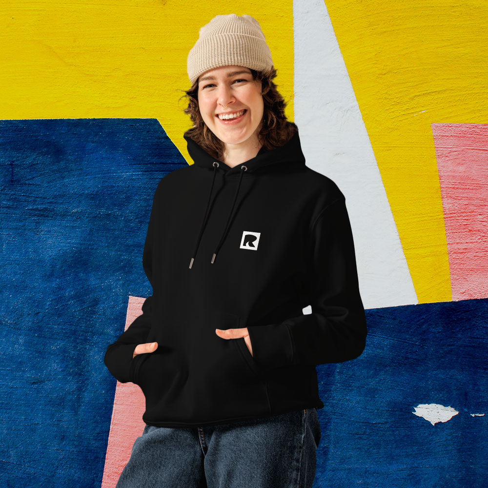 "Breaking Free" - Eco Hoodie - Unisex - Navy/Black