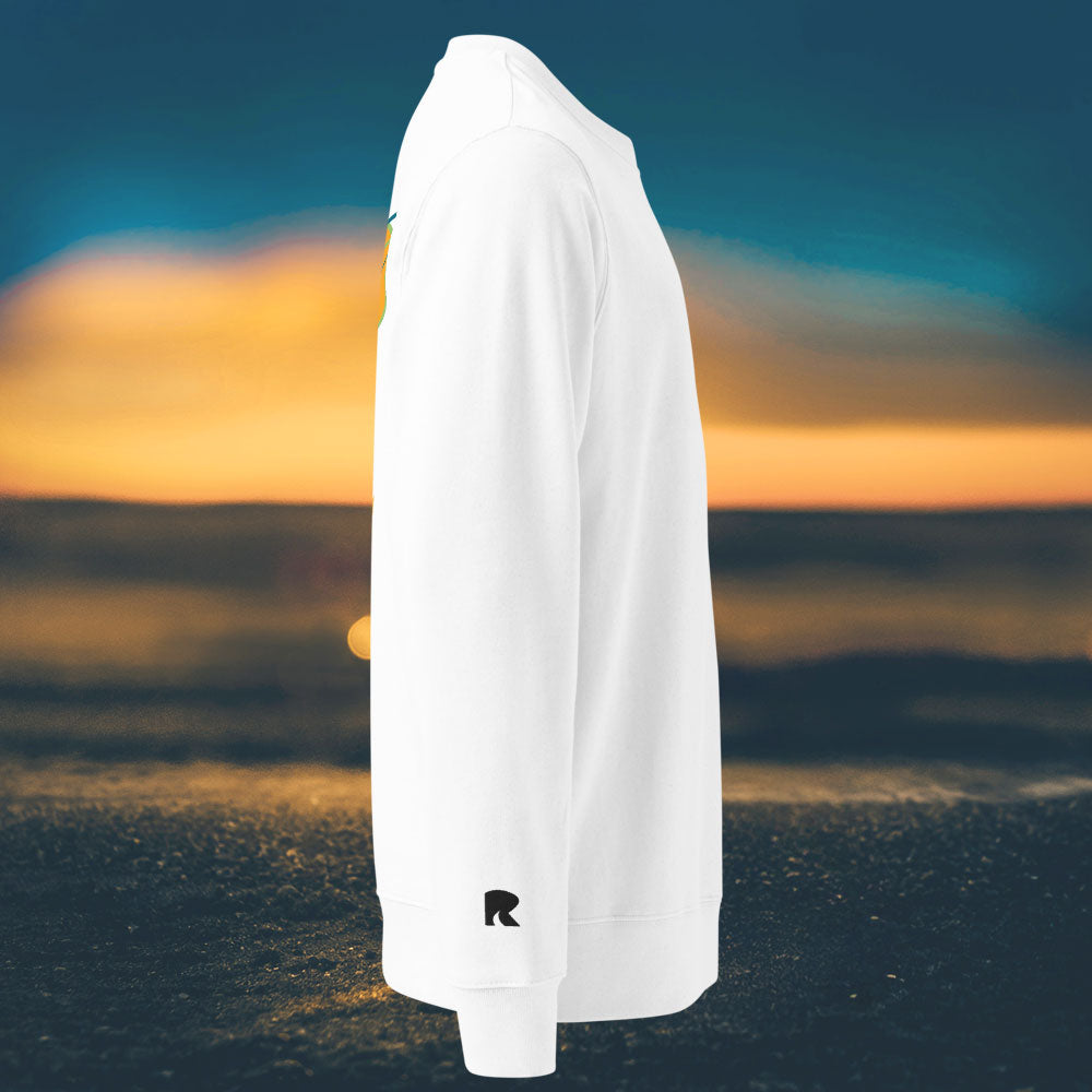 "Surf God" - Eco Sweatshirt - Unisex - White