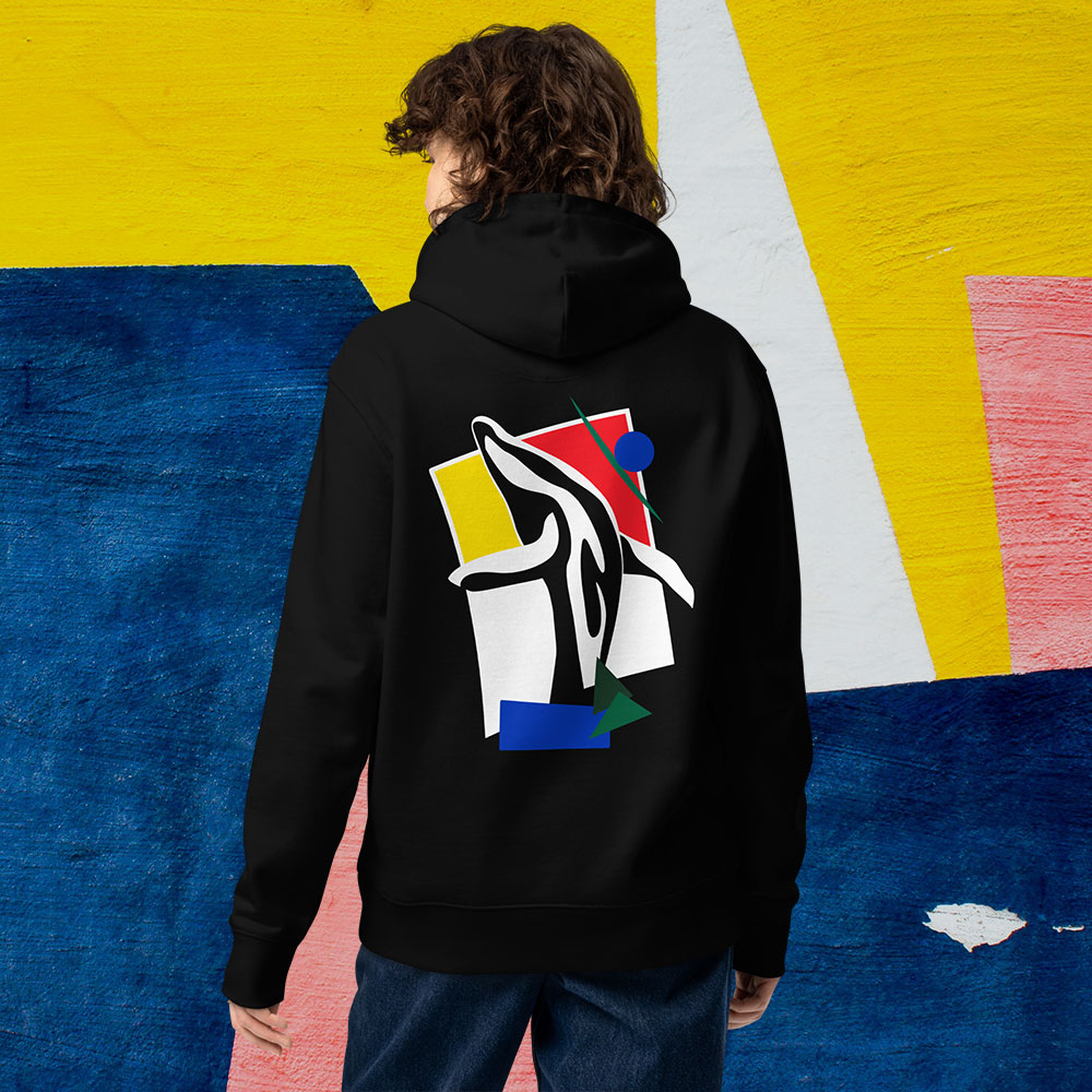 "Breaking Free" - Eco Hoodie - Unisex - Navy/Black